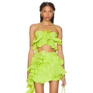AKNVAS Womens Jordyn Ruffle Top Acid 4 New Cropped Cami Tank